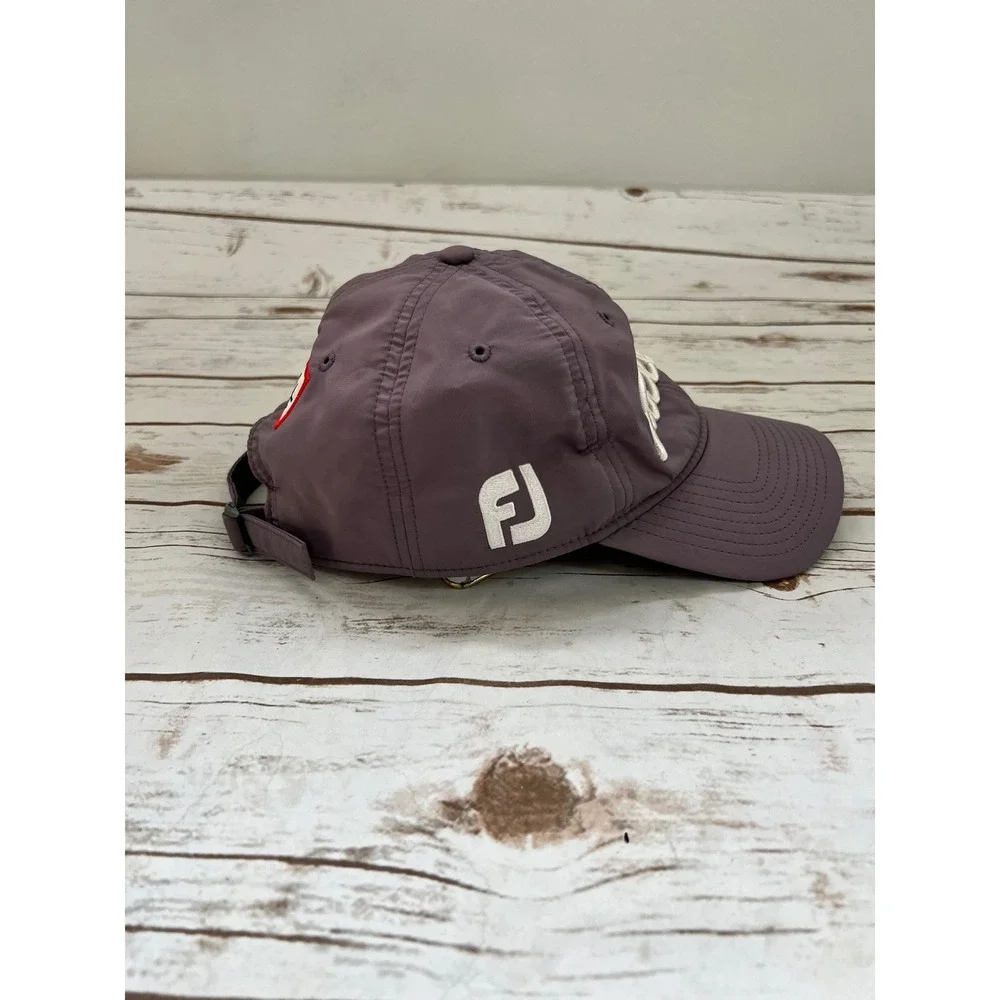 Titleist Golf Hat Purple Pro V1 FootJoy Adjustable Strapback OSFM